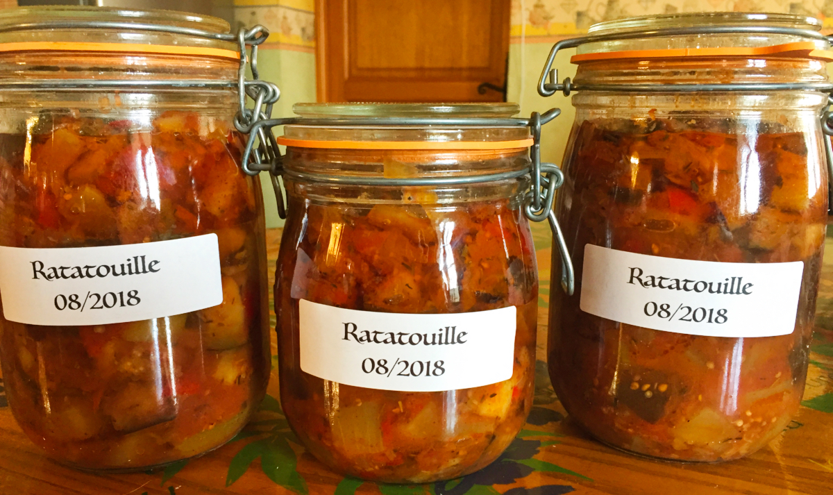 ♨ Recette de Ratatouille (conserves en bocaux) | Cuisine Blog