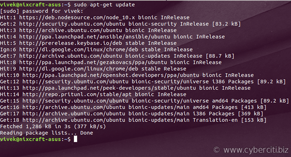 What does sudo apt-get update command do on Ubuntu/Debian? - nixCraft