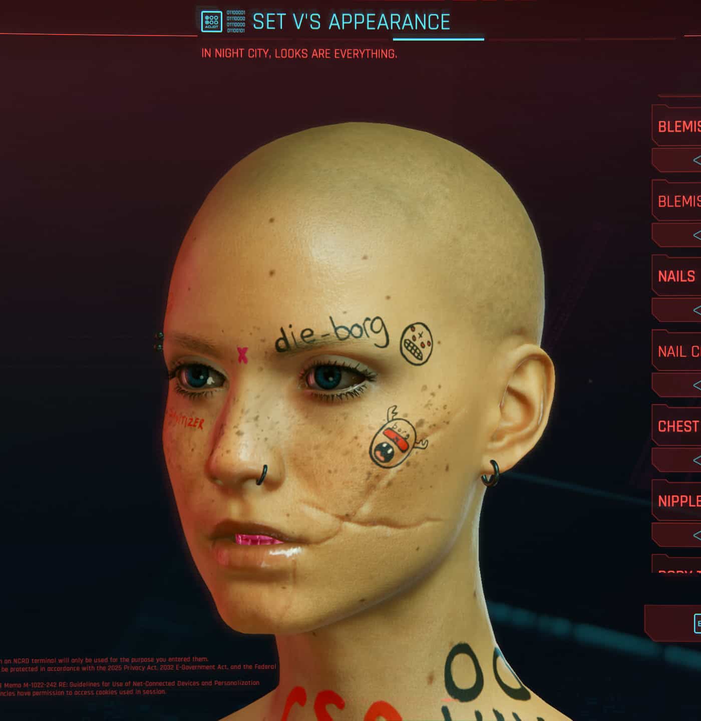 D.i.y Trash Tattoo Set - Cyberpunk 2077 Mod 1440_x_1400_jpg