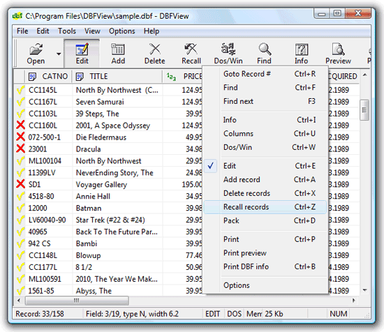 Doc File Dbf Reader : DBF Viewer, DBF Editor, DBF Convertor : All-in-1