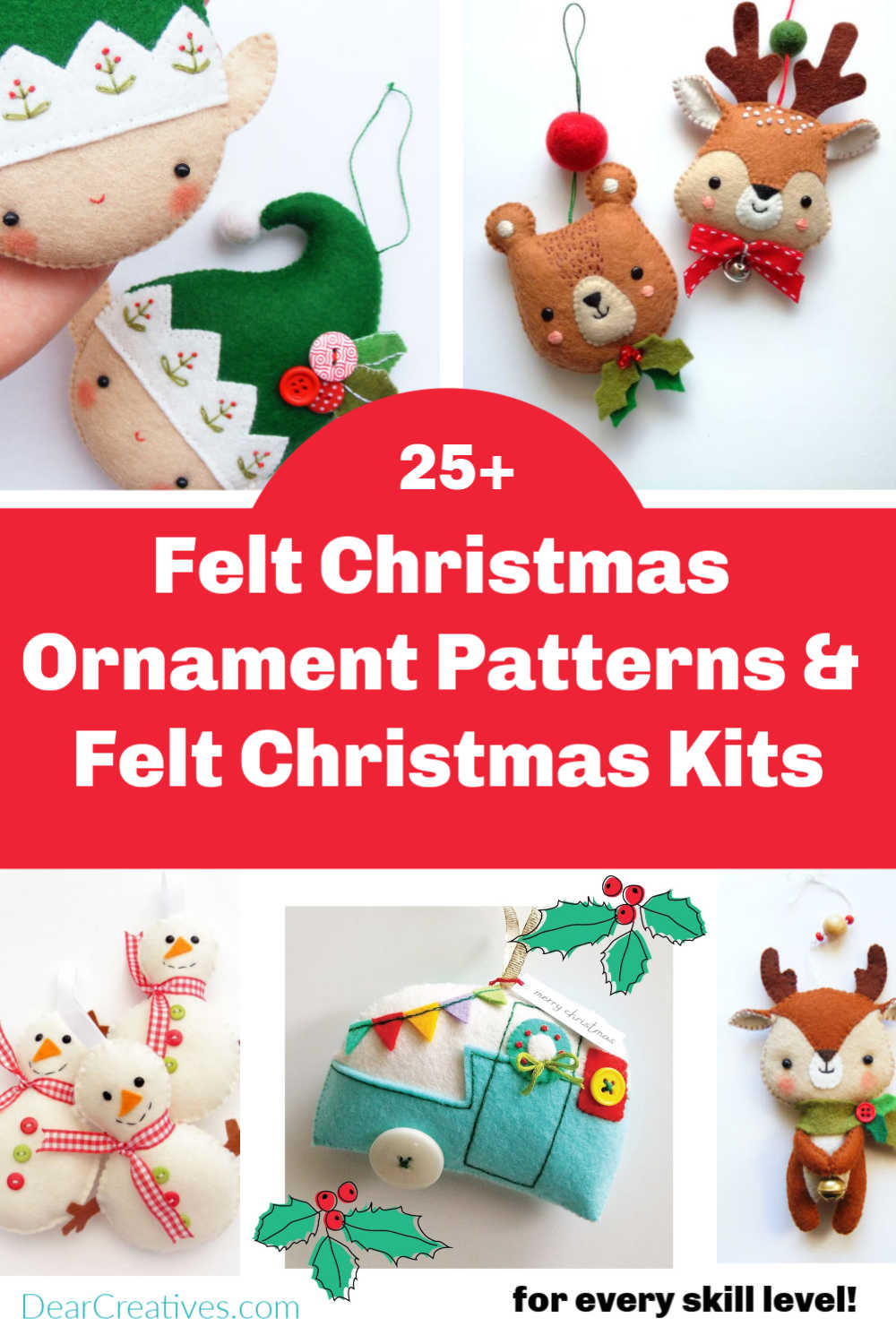 Christmas ornament felt patterns