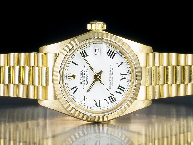 Rolex Datejust Lady 26 Oyster White Bianco Watch 6917