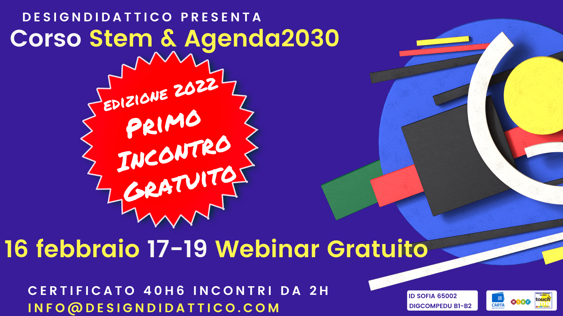 Webinar Gratuito Su Stem E Agenda 2030 Il 16 Febbraio 17.00-19.00 - Design Didattico
