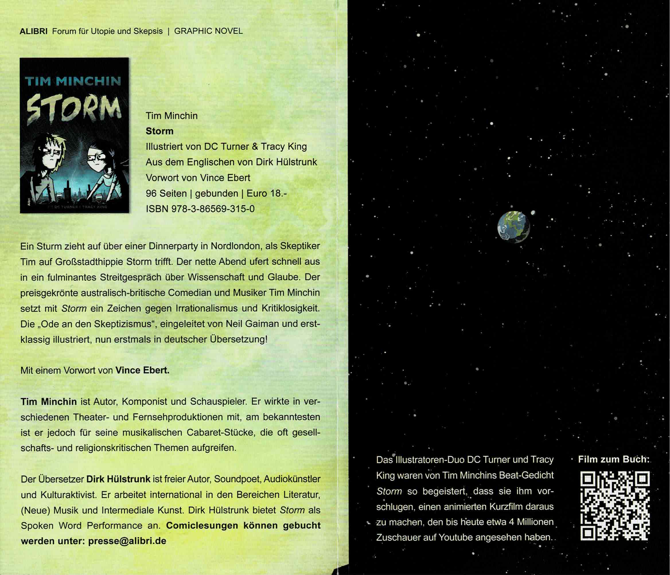 Storm By Tim Minchin Graphic Novel With My Translation Dirk Huelstrunk