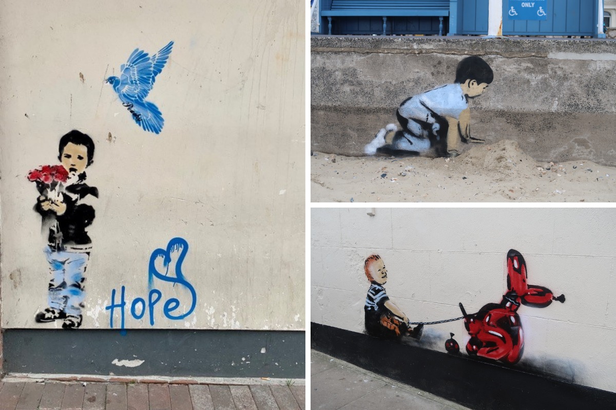 Weymouth Graffiti Not By Banksy Artist Peachy Claims Work Dorset Echo