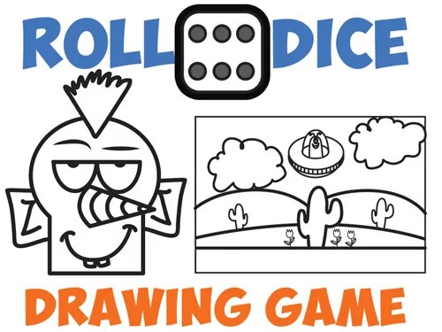 Drawing Games For Kids Roll The Dice Drawing Game How To Draw Step By Step Drawing Tutorials