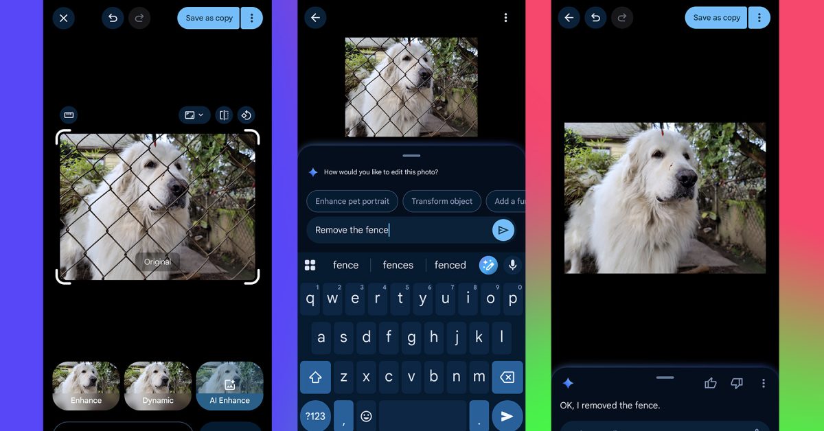 Sí, Google Photos puede eliminar esa cerca