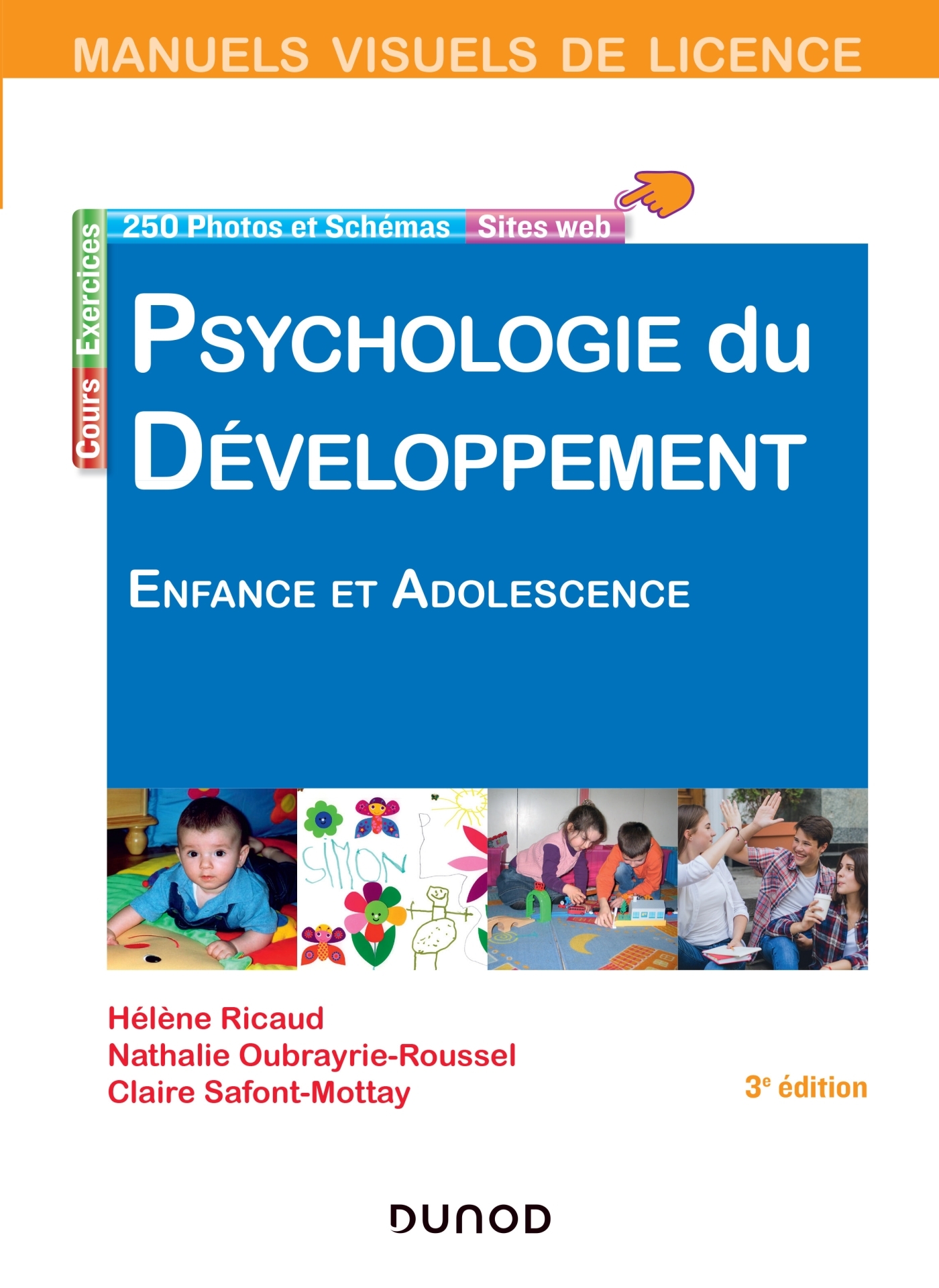 Manuel visuel de psychologie du développement - Enfance et adolescence -  Livre et ebook Psychologie cognitive de Hélène Ricaud - Dunod