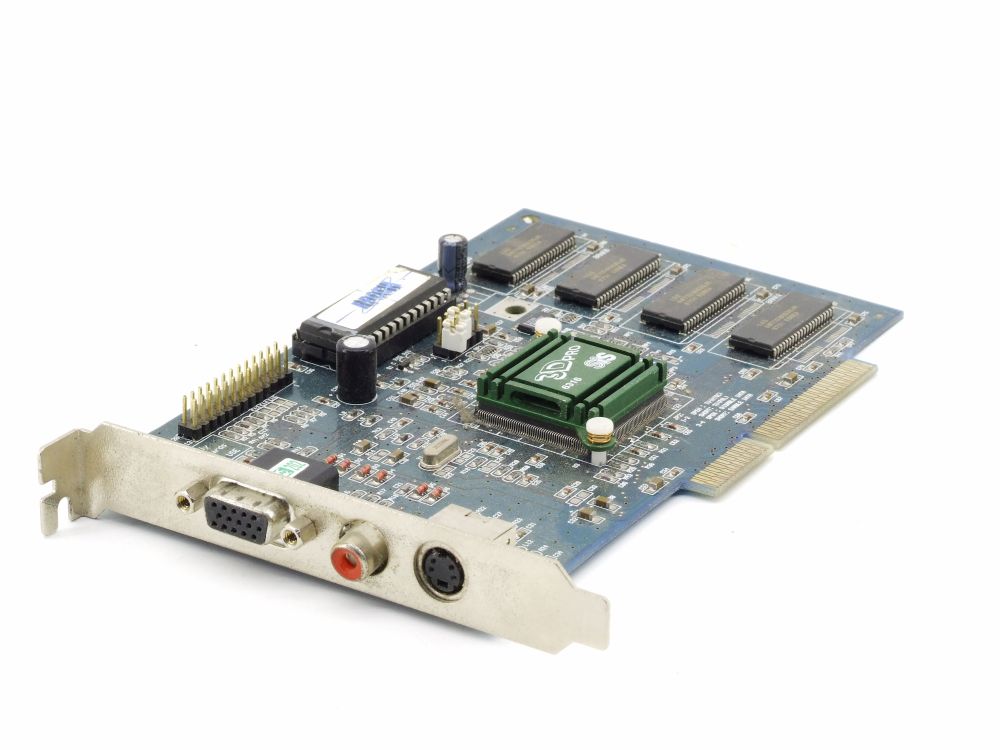 Sis 6316 Gpu 3d Pro Video Board 4mb Dram Vintage Vga Cinch Agp 3 3v Grafikkarte
