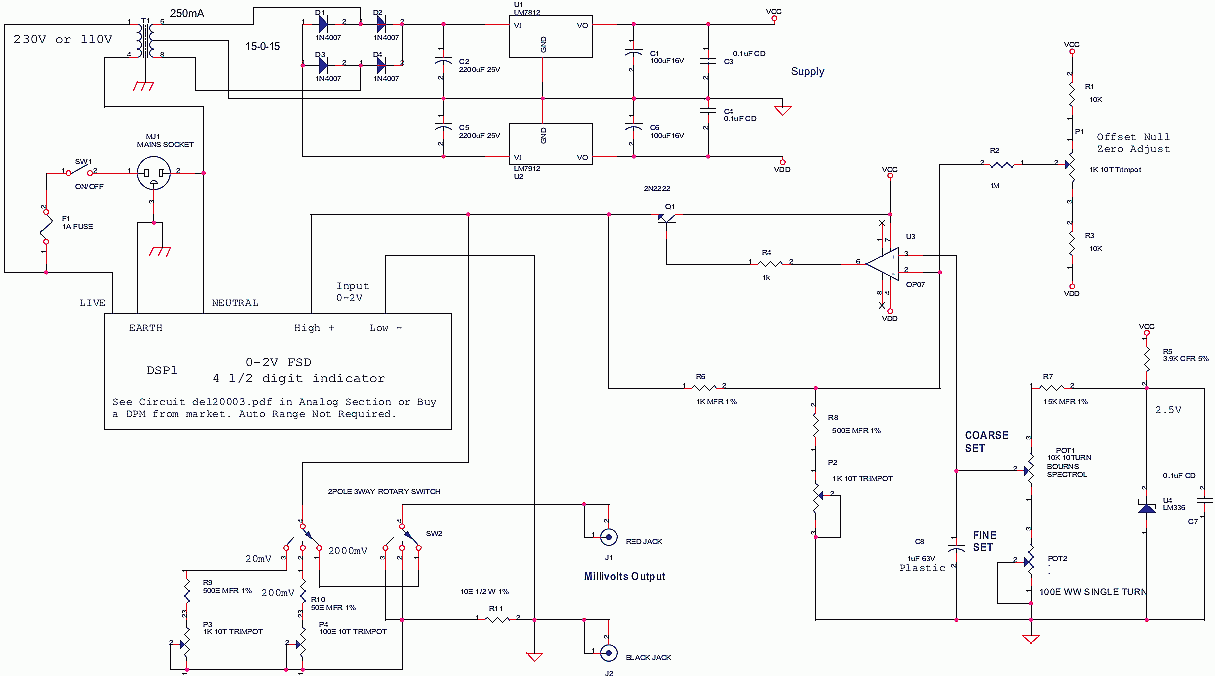 Millivolt Source For Calibration Electronics Circuits