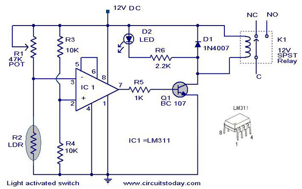 Simple Circuit Diagram Of Ldr