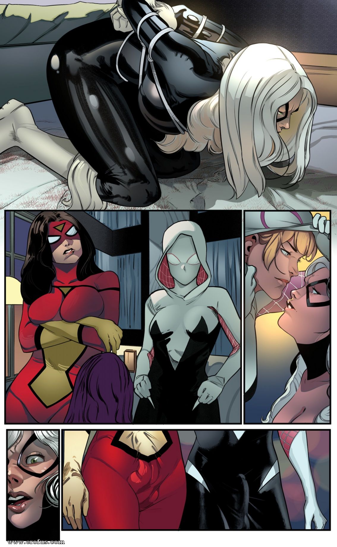 Spider-man and black cat porn