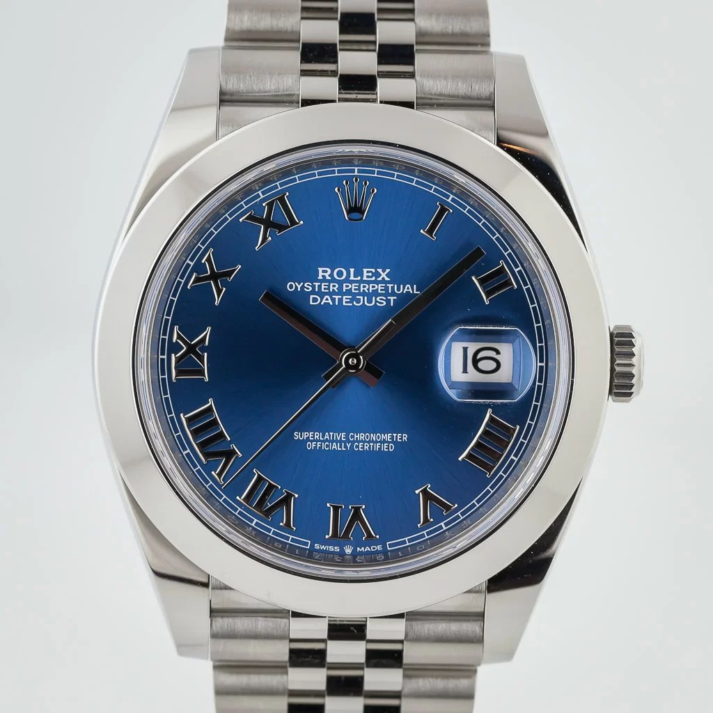 Rolex Datejust 41 Ref 126300 Men S Stainless Steel Blue Roman Dial Jubilee Bracelet Never Worn 2021 Estates Consignments Rolex Datejust 41 Ref 126300 Men S Stainless Steel Blue Roman Dial Jubilee Bracelet Never Worn 2021