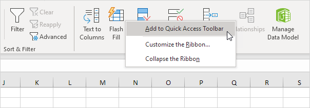 Quick Access Toolbar in Excel - Easy Tutorial