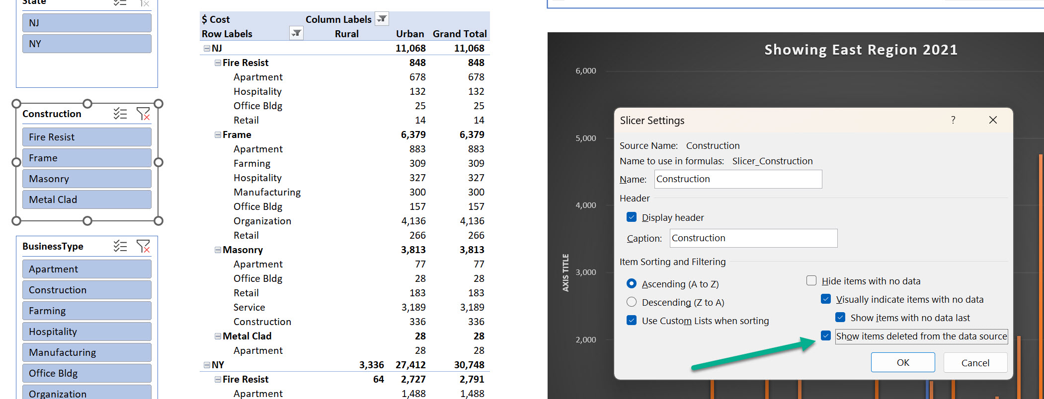 Ms Excel Pivot Table Deleted Items Remain And Access Llc