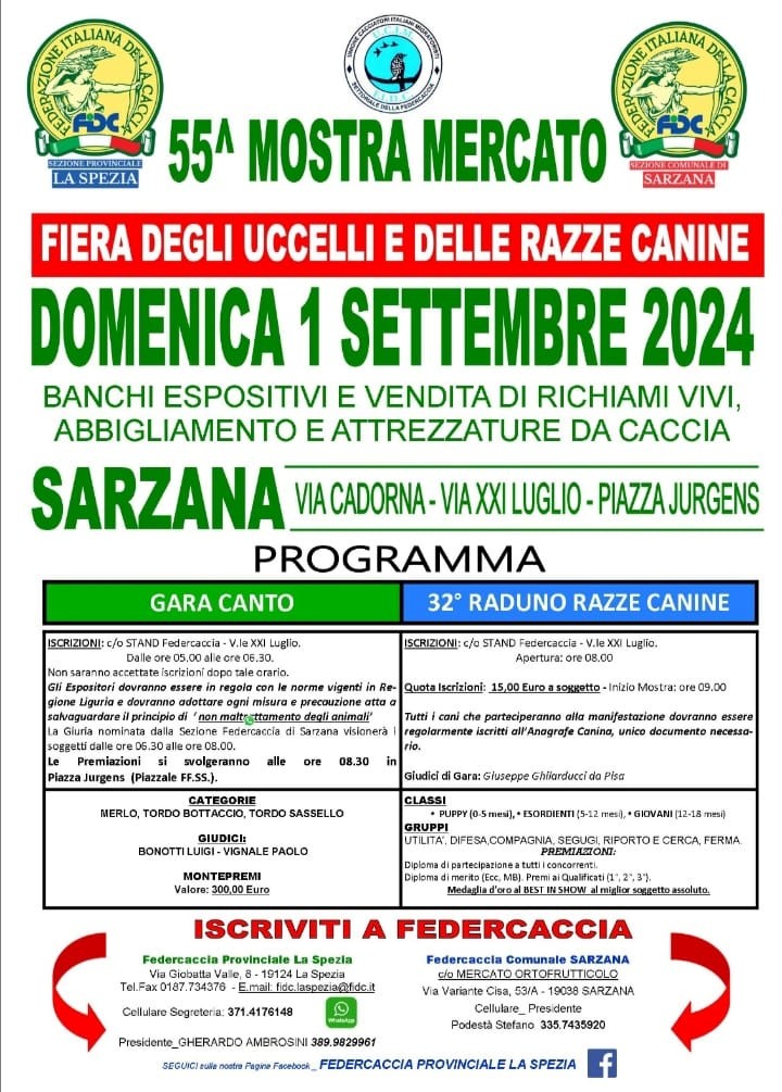 A SARZANA LA 55^ MOSTRA MERCATO