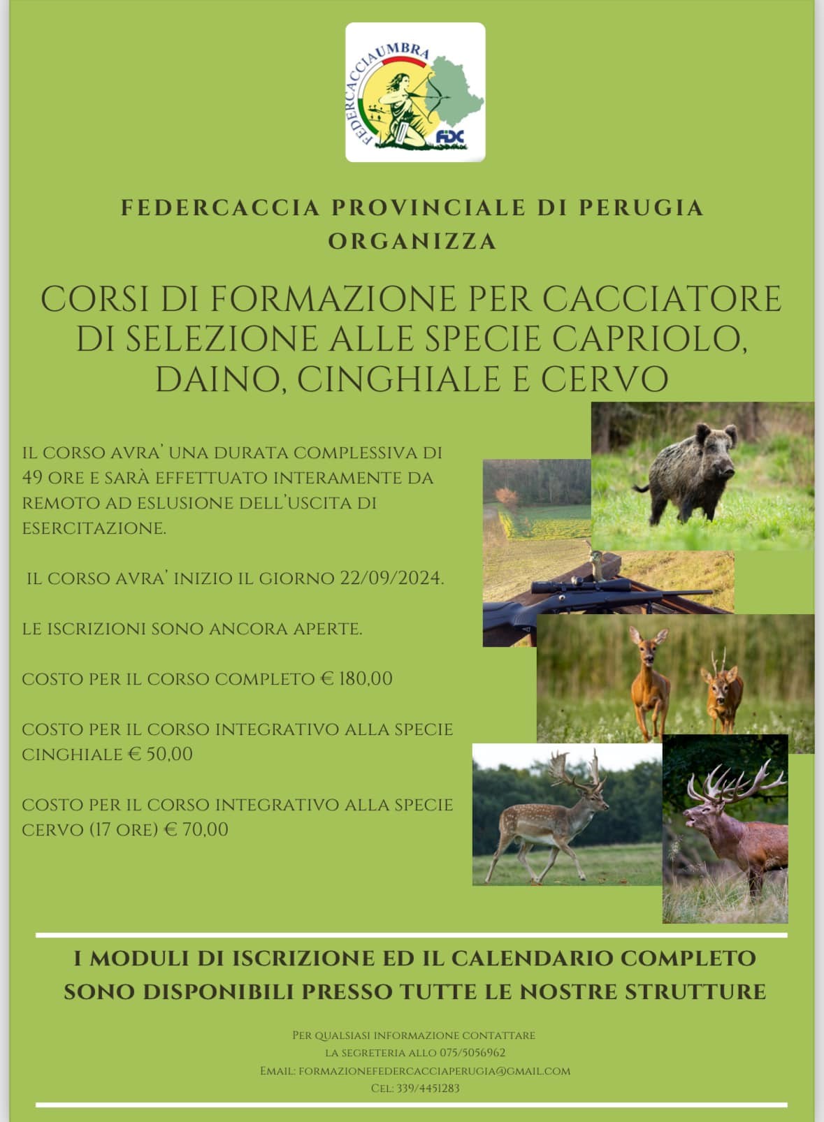 FIDC PERUGIA: CORSO DI FORMAZIONE PER LA CACCIA DI SELEZIONE