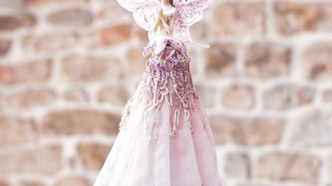 pink christmas angel