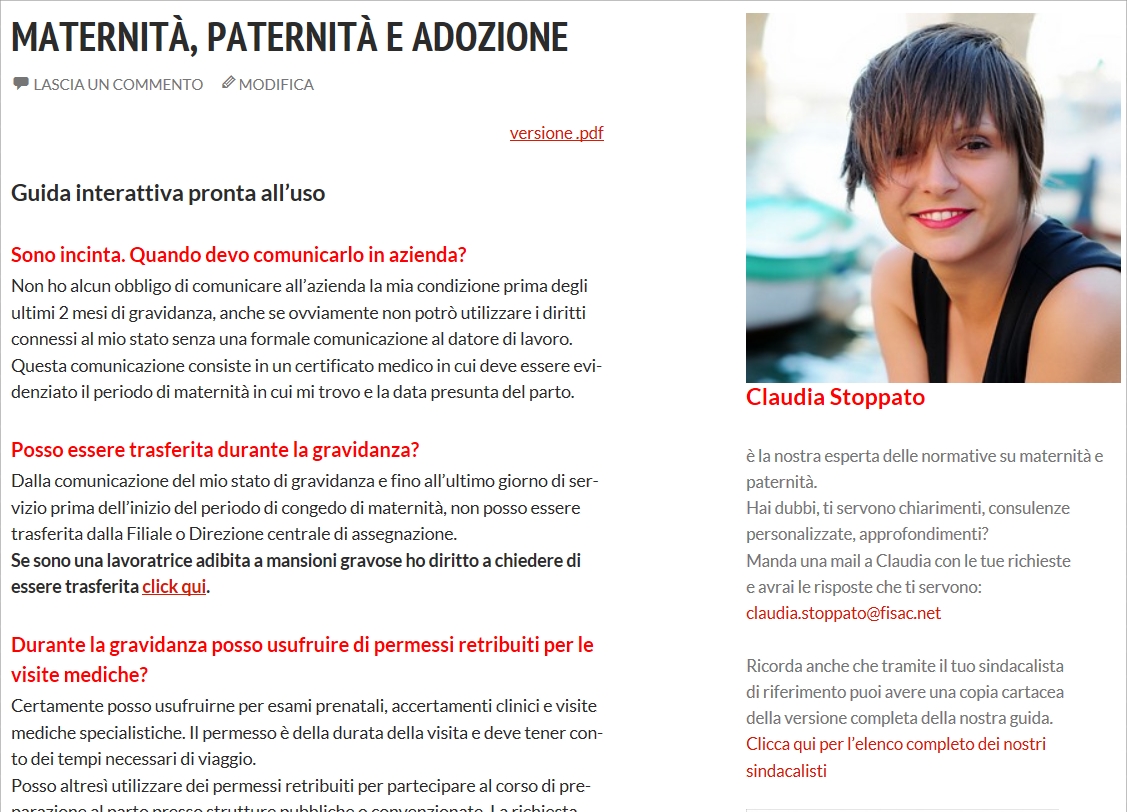A Breve (Forse) La Procedura Per Il Congedo Parentale Ad Ore | Fisac Cgil 812_x_1127_jpg
