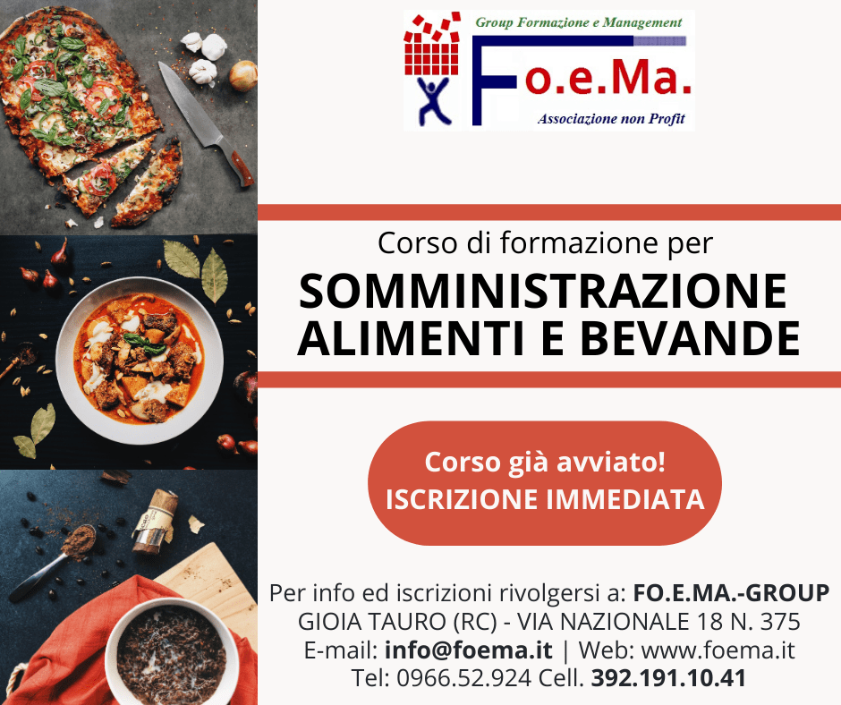 Somministrazione Alimenti E Bevande-Ex Rec Online +Aula+ Esame Abilitazione - Fo.e.ma.-Group 788_x_940_png