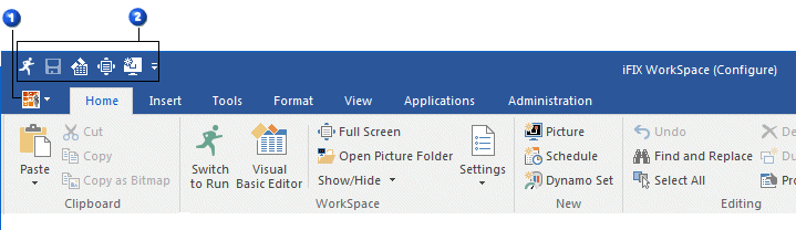 Understanding the Ribbon | iFIX 6.1 Documentation | GE Digital