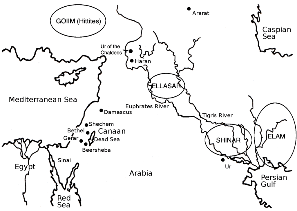Map Of Genesis 14