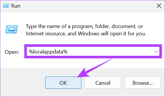 Open app local data and hit OK