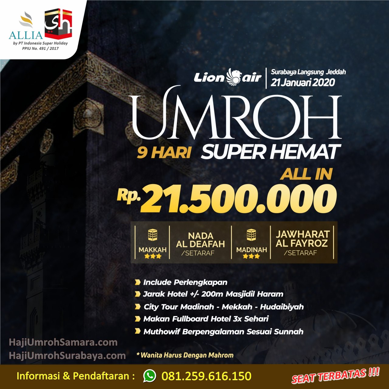 PROMO Paket Umroh Januari 2020 Start Surabaya Tanpa Transit | Haji &amp; Umrah  Surabaya | Travel Umroh Surabaya Sidoarjo | Travel Umroh Haji di Surabaya