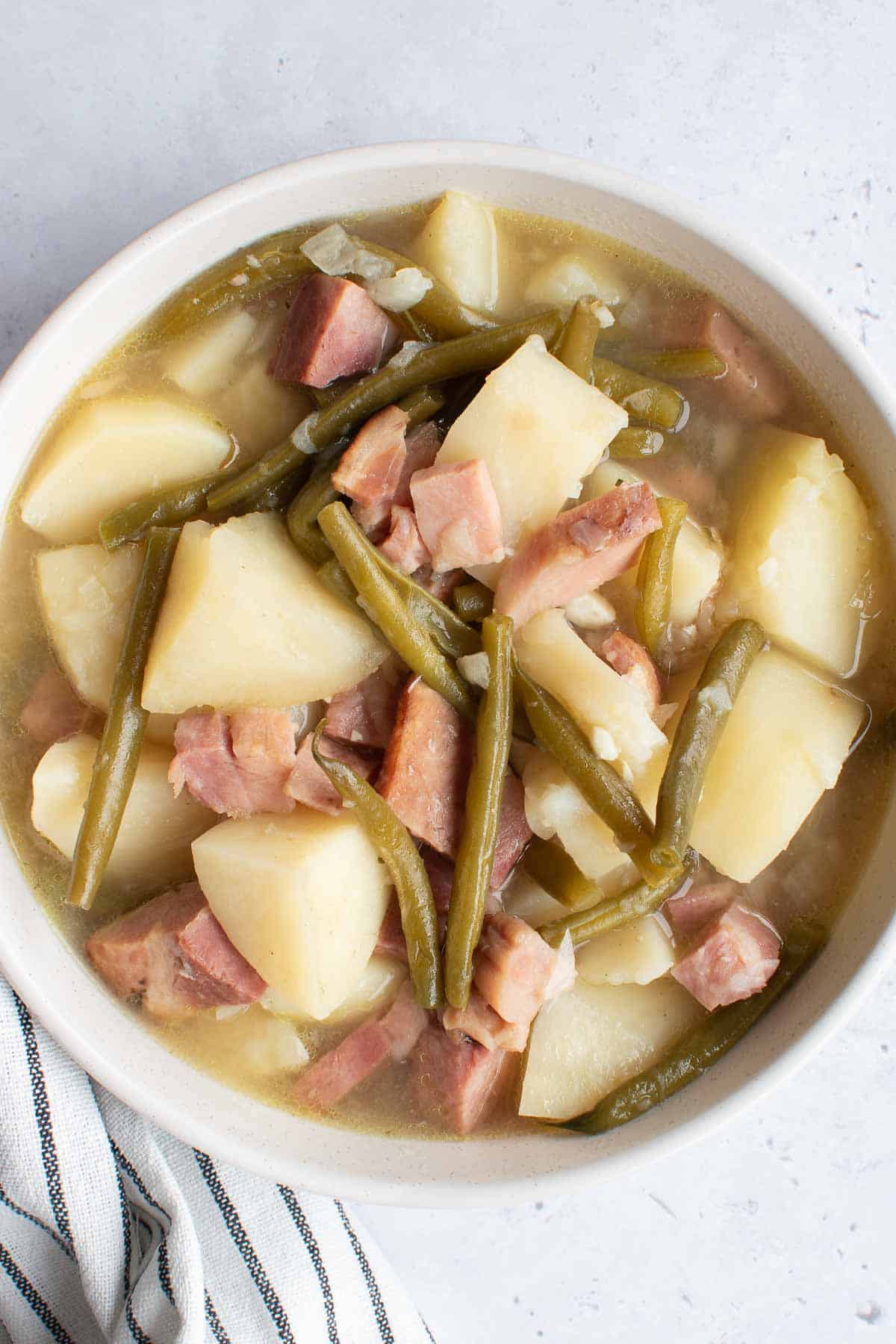 Leftover Ham Green Beans And Potatoes