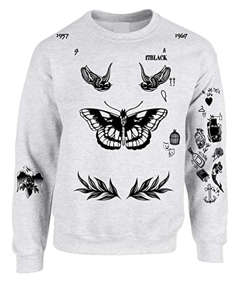 Shop Harry Styles Tattoo Crewneck Sweatshirt One Direction