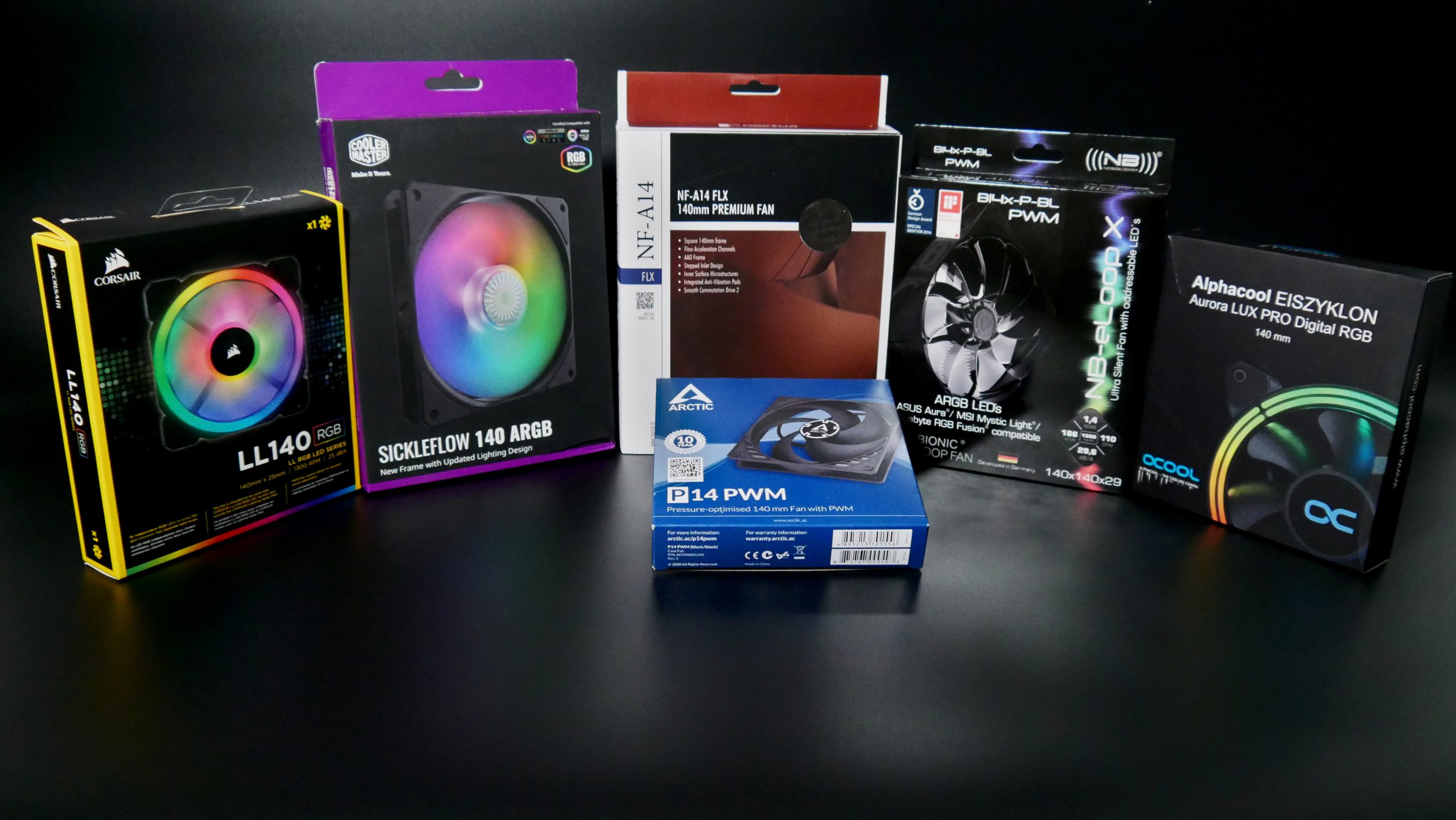 Six Popular140 Mm Case Fans From Alphacool Arctic Cooler Master Corsair Noiseblocker And Noctua In A Comparison Test Igor Slab