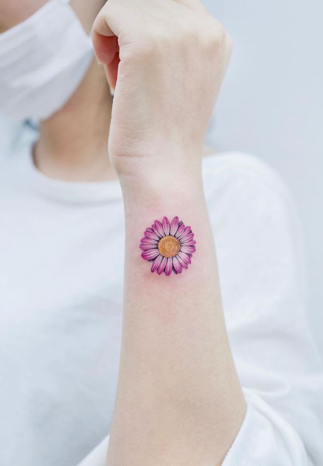 Pink Daisy Tattoo | Inkstylemag 917_x_637_jpg