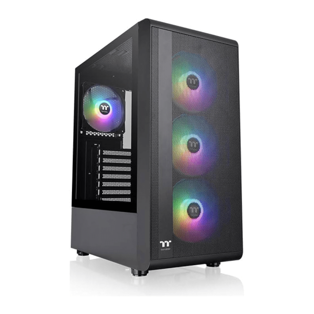 Gabinete TT S200 Mid-Tower TG Fan ARGB x4 Black (7742)