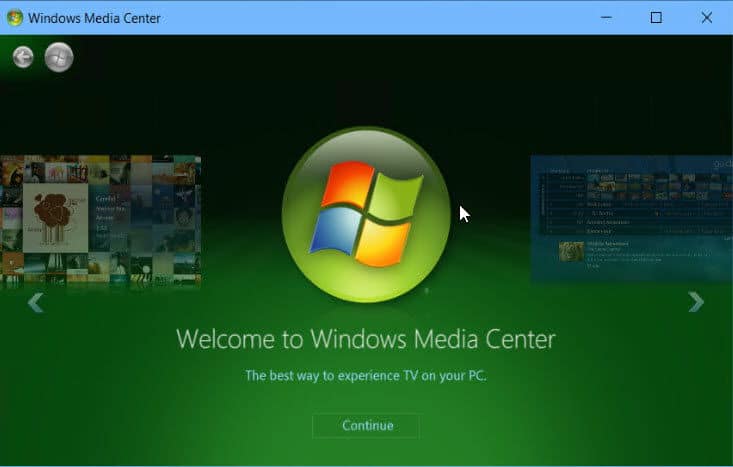 Download And Install Windows Media Center For Windows 10