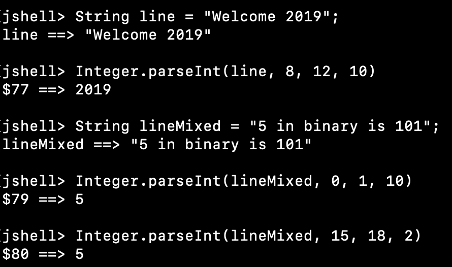 Java String to int Conversion - 10 Examples