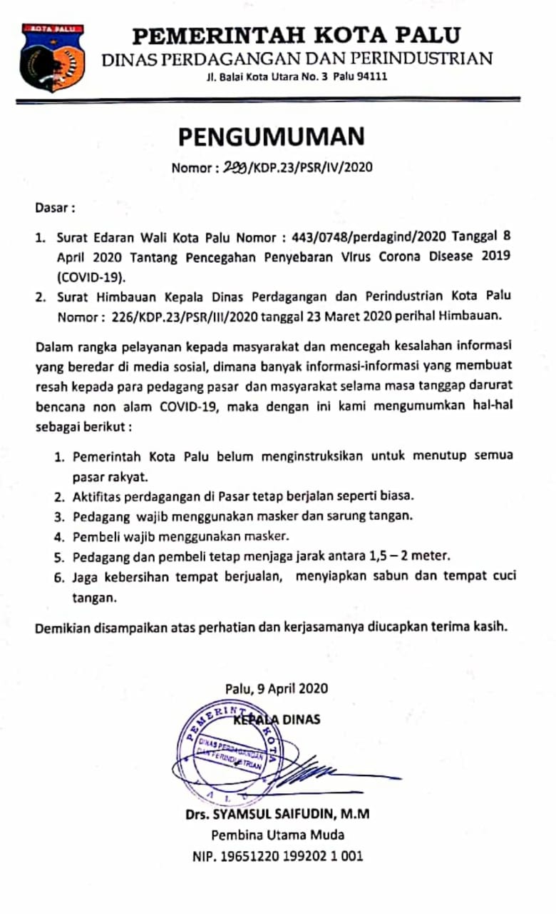 Tepis Isu Pasar Tutup, Pemkot : Aktivitas Perdagangan di Pasar Tetap  Berjalan | KabarSelebes.id