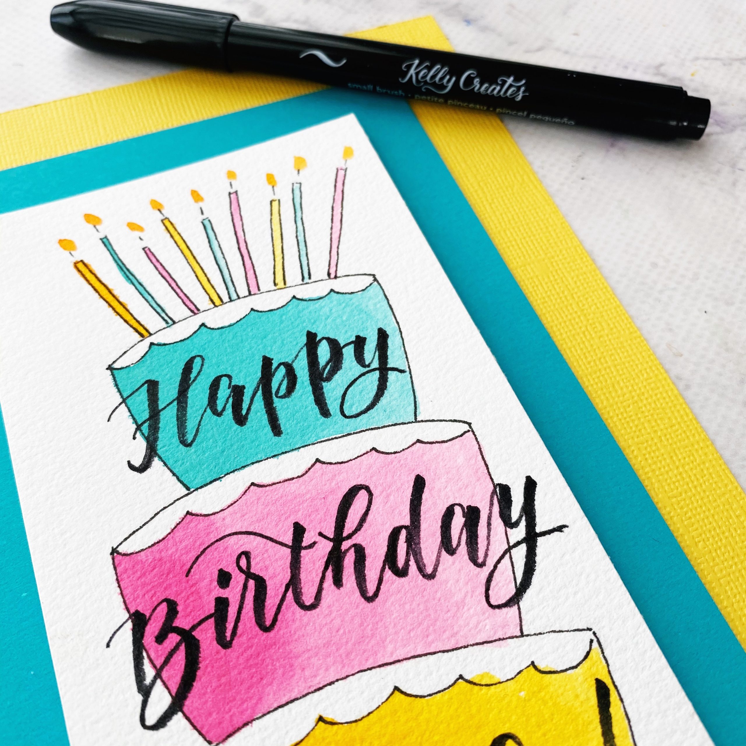 Collection 32+ Background Images how to write happy birthday in calligraphy Excellent