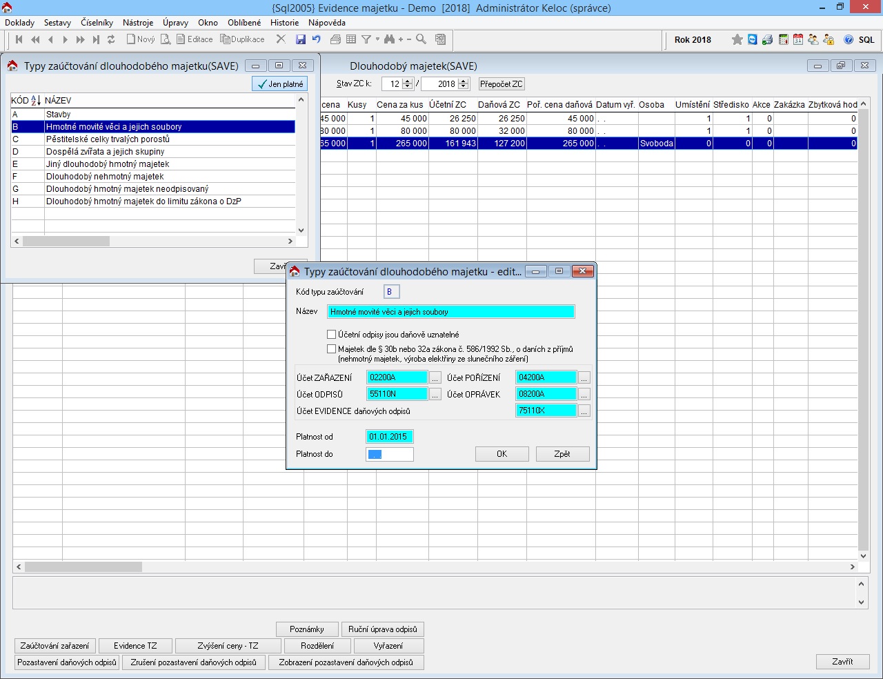 Ucetni Software Kelexpress Modul Evidence Majetku