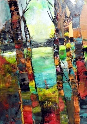 Bild Spachteltechnik Abstrakte Kunst Bunt Landschaft Von Meri Bei Kunstnet