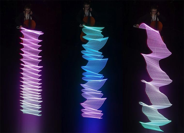 Musikalische Licht Kunst Stephen Orlando Fasst Bewegung In Bildern