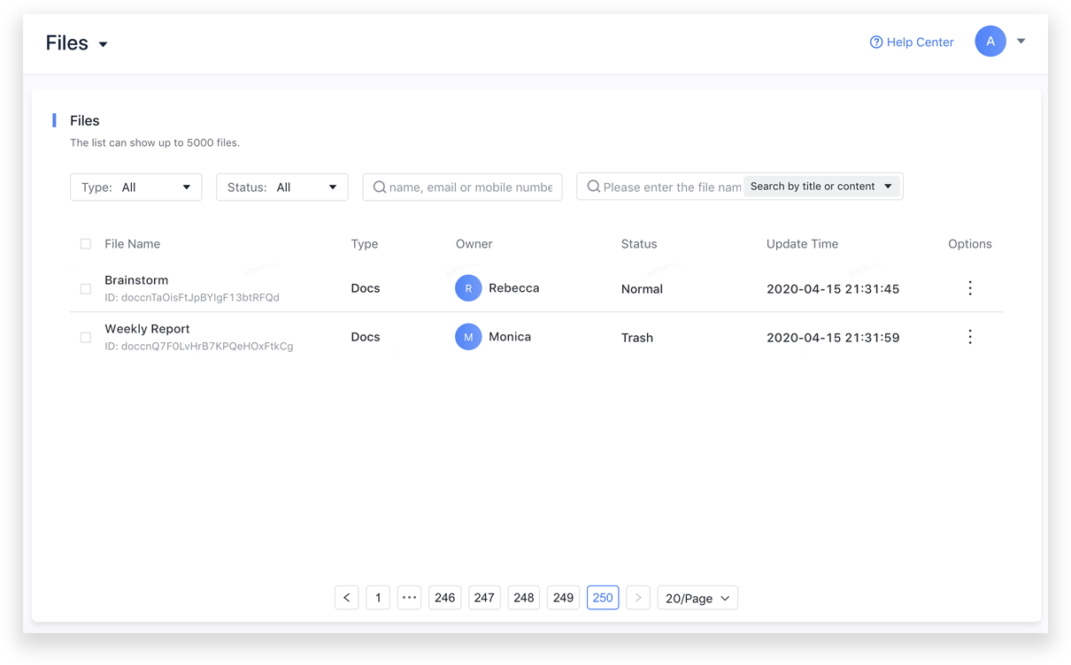 Manajemen Aplikasi | Mengelola file Docs dari Admi
