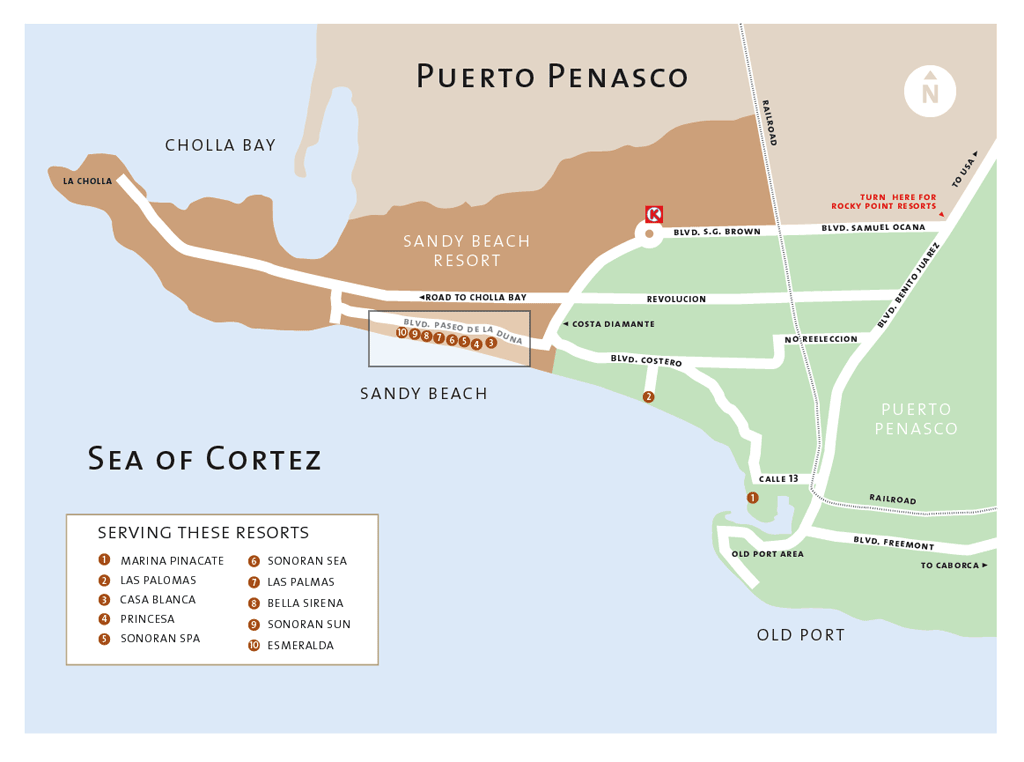 Map Of Las Palomas Resort