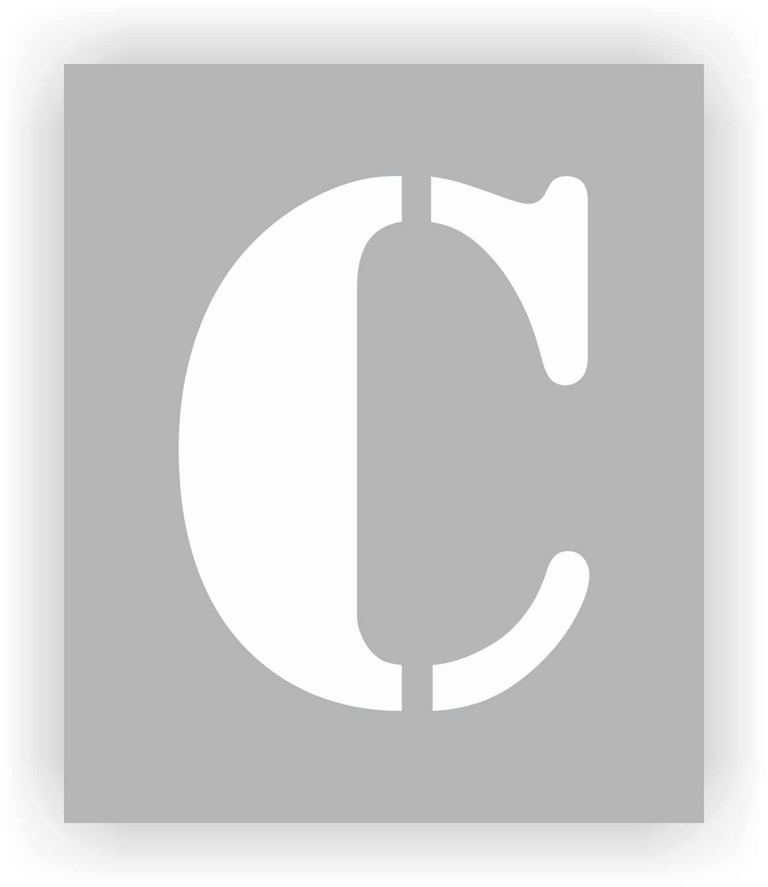 Letter c stencil