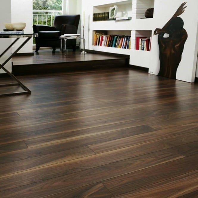 Dark Walnut Eurohome Vario 12mm Laminate Flooring Leader Dark Walnut Eurohome Vario 12mm
