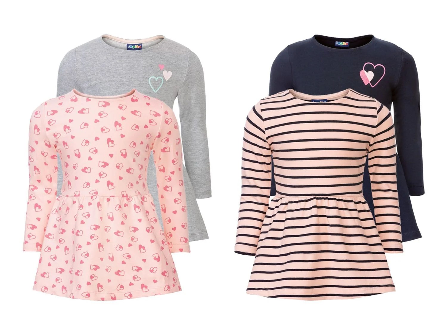 LUPILU® Set de 2 robes enfants en un mélange de coton bio - Lidl.be