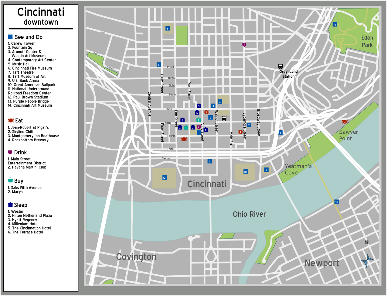 Map Of Cincinnati And Surrounding Area
