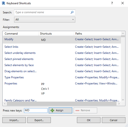 Create A Custom Revit Keyboard Shortcut Mark Calloway
