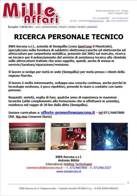 Sws Ancona Srl Ricerca Un Tecnico: Richiesti Studi Ed Esperienza ... | Annunci Lavoro Gratuiti 667_x_469_jpg