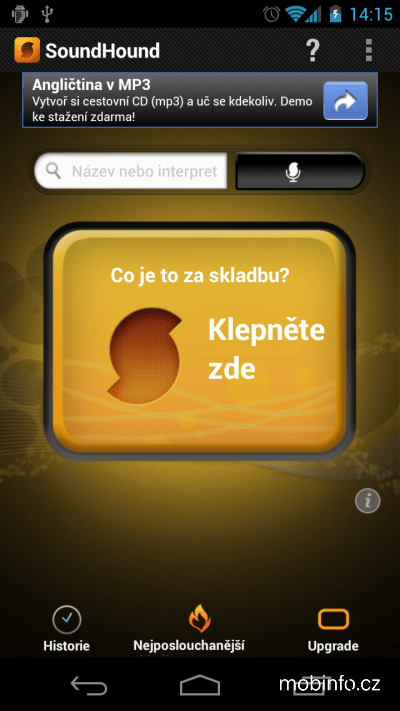 Shazam Vs Soundhound Kdo Rozpoznava Hudbu Lepe Rychleji A Presneji Srovnani Android Aplikaci Mobinfo Cz