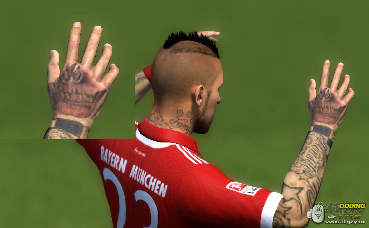 New Tattoo Arturo Vidal By Hender Santiago - Fifa 14 At Moddingway 757_x_1223_jpg